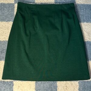41 Hawthorn Forest Green Minimalist Midi Skirt
